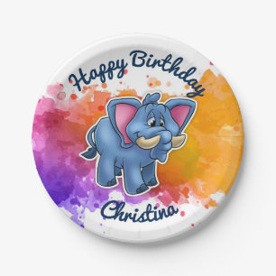 Niedlicher Elefant-Party-Teller Pappteller
