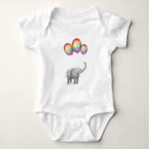 Niedlicher Elefant personalisierter Babybodyanzug