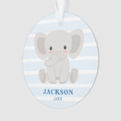 Niedlicher Elefant, Personalisierter Kleinkind Wei Ornament (Vorderseite)
