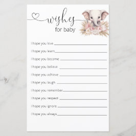 Niedlicher Elefant Pink Boho Girl wünscht sich ein