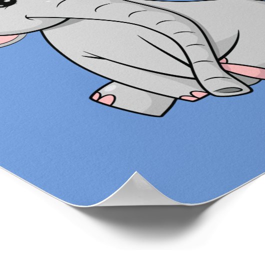 Niedlicher Elefant Poster (Ecke)