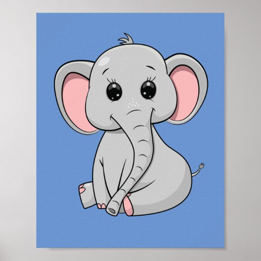 Niedlicher Elefant Poster (Vorne)