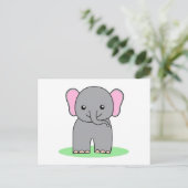 Niedlicher Elefant Postkarte (Stehend Vorderseite)