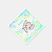 Niedlicher Elefant Summer Colorful Junge 1. Geburt Serviette (Ecke)