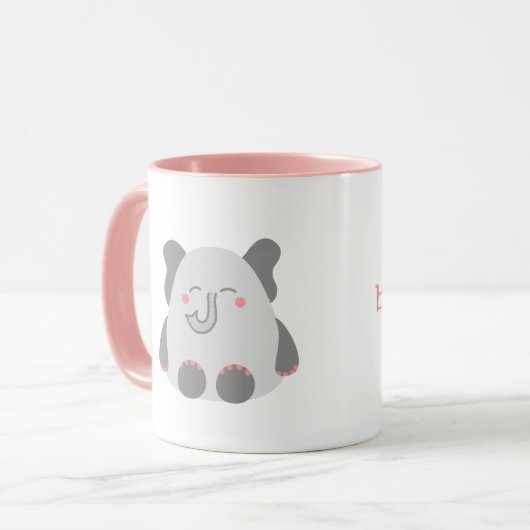 Niedlicher Elefant Tasse (Vorderseite Links)