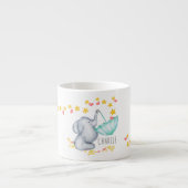 Niedlicher Elefant Twinkle Tinkle Little Star Kids Espressotasse (Vorderseite)