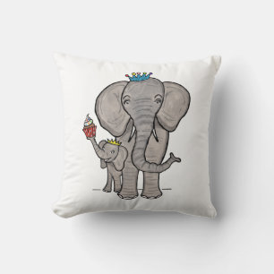 Niedlicher Elefant und Babykissen Kissen