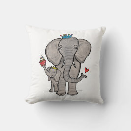 Niedlicher Elefant und Babykissen Kissen