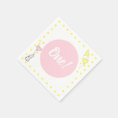 Niedlicher Elefant und Herzblasen zum ersten Gebur Serviette (Ecke)