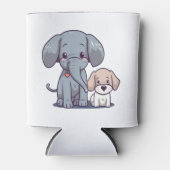 Niedlicher Elefant und Hund Dosenkühler (Vorderseite)