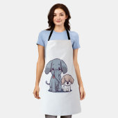 Niedlicher Elefant und Hund Schürze (Getragen)