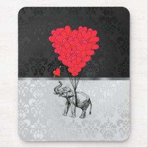 Niedlicher Elefant und Liebe Mousepad