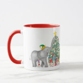 Niedlicher Elefant und Mekka Weihnachten Tasse (Links)