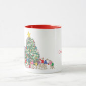 Niedlicher Elefant und Mekka Weihnachten Tasse (Zentrum)