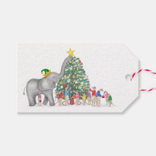 Niedlicher Elefant und Mekka Weihnachtsgeschenke Geschenkanhänger