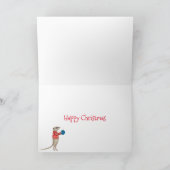 Niedlicher Elefant und Mekka Weihnachtskarte Karte (Innenseite)