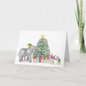 Niedlicher Elefant und Mekka Weihnachtskarte Karte (Vorderseite)