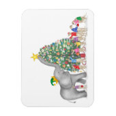 Niedlicher Elefant und Mekka Weihnachtsmagnet Magnet (Vertikal)