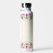 Niedlicher Elefant und rosa Blume Wasser Flasche (Rechts)