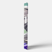 Niedlicher Elefant und violette Blumen Case-Mate iPhone Hülle (Rückseite / Rechts)