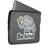 Niedlicher Elefant und Vogelaufkleber Laptopschutzhülle (Vorne Rechts)