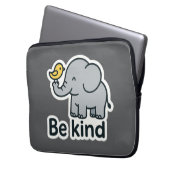 Niedlicher Elefant und Vogelaufkleber Laptopschutzhülle (Vorderseite Links)