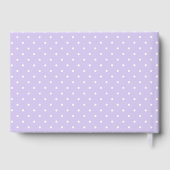 Niedlicher Elefant, violette Blumen, erster Geburt Gästebuch (Rückseite)