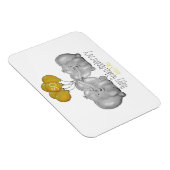 niedlicher Elefant zum 50. Jahrestag der goldenen  Magnet (Rechte Seite)