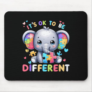 Niedlicher Elefantenautismus weiß, dass sein Ok un Mousepad
