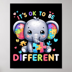 Niedlicher Elefantenautismus weiß, dass sein Ok un Poster