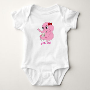Niedlicher Elefantenbaby-Cartoon Baby Strampler