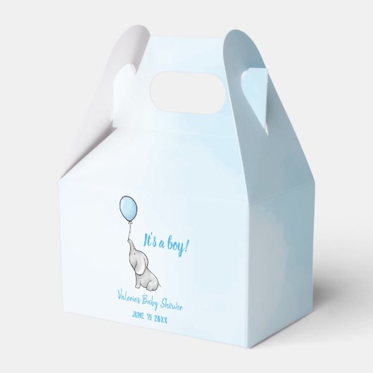 Niedlicher Elefantenbaby-Duschjunge Geschenkschachtel (Vorderseite)