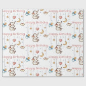 Niedlicher Elefantengeburt Geschenkpapier (Flach)