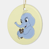 Niedlicher Elefantenjunge Cartoon Keramik Ornament (Links)