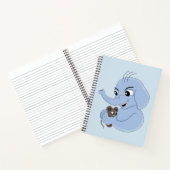 Niedlicher Elefantenjunge Cartoon Notizblock (Innenseite)