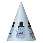 Niedlicher Elefantenjunge Cartoon Party Hut Partyhütchen (Vorderseite)