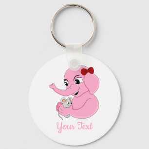 Niedlicher Elefantenmädchen Cartoon Schlüsselanhän Schlüsselanhänger