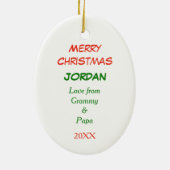 Niedlicher Elefantenstar Personalisiert Keramik Ornament (Hinten)