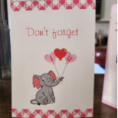 Niedlicher Elefantenvalentin Feiertagskarte