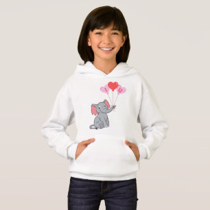 Niedlicher Elefantenvalentin Hoodie