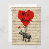 Niedlicher Elefantenwechsel Ankündigungspostkarte (Vorne/Hinten)