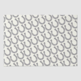 Niedlicher Elegant Glam Horseshoe Silver Glitzer Seidenpapier