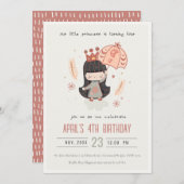 Niedlicher Elegant Rust Boho Prinzessin über Wolke Einladung (Vorne/Hinten)