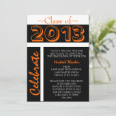 Niedlicher Eleganter Abschluss Ankündigung/Einladu Einladung (Stehend Vorderseite)