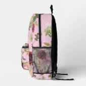 Niedlicher Eleganter Frühling Rosa Wasserfarben Bedruckter Rucksack (Rechts)