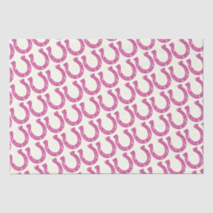 Niedlicher Eleganter Glam Horseshoe Pink Glitzer Seidenpapier