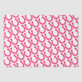 Niedlicher Eleganter Glam Horseshoe Pink Glitzer Seidenpapier