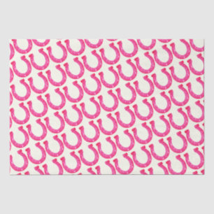 Niedlicher Eleganter Glam Horseshoe Pink Glitzer Seidenpapier