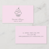 Niedlicher eleganter Glitzer Cupcake, Süßigkeiten Visitenkarte (Vorne/Hinten)