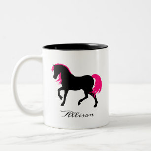 Niedlicher eleganter Name für Schwarz-weiße und Ho Zweifarbige Tasse
